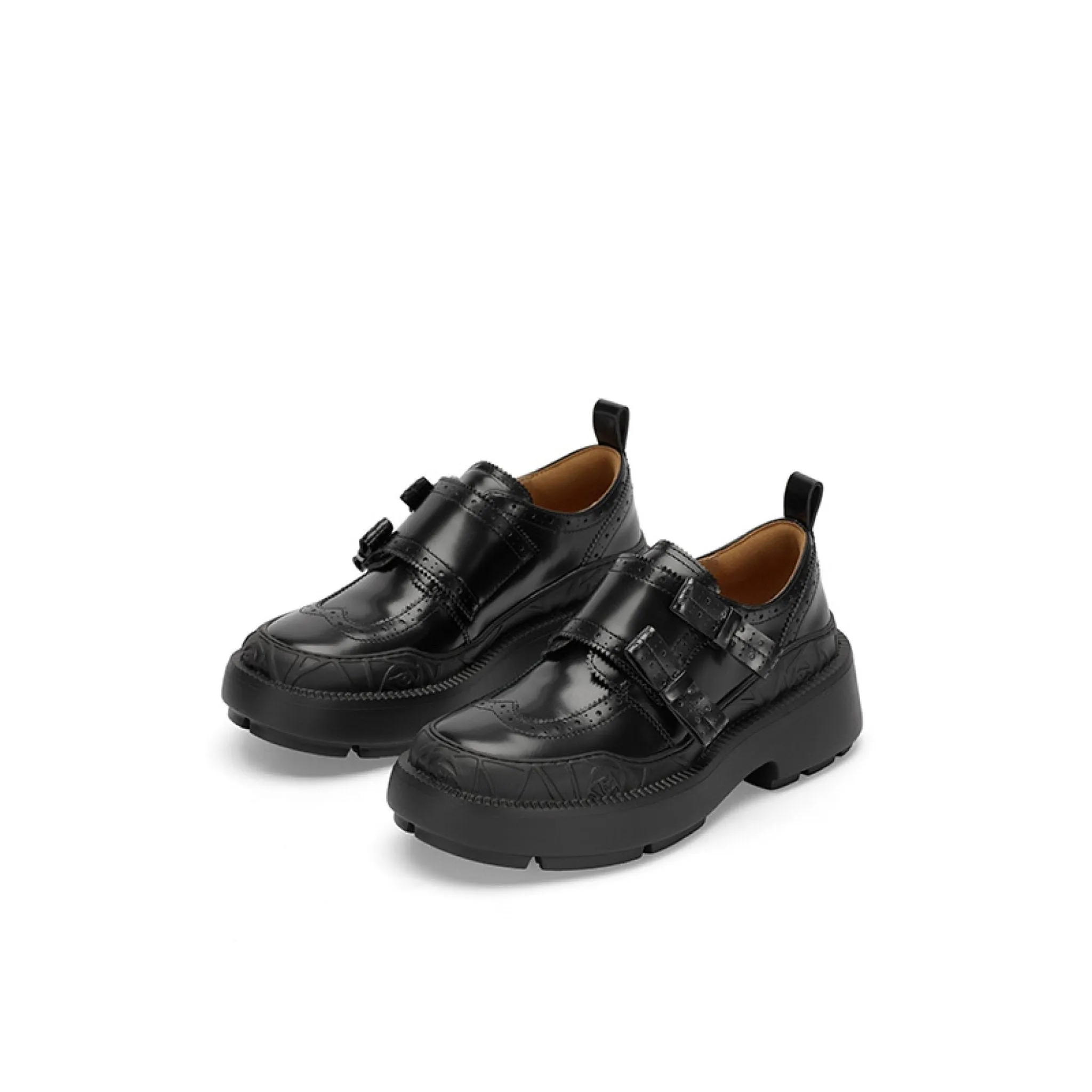 Rose Relief Brock Shoes Black