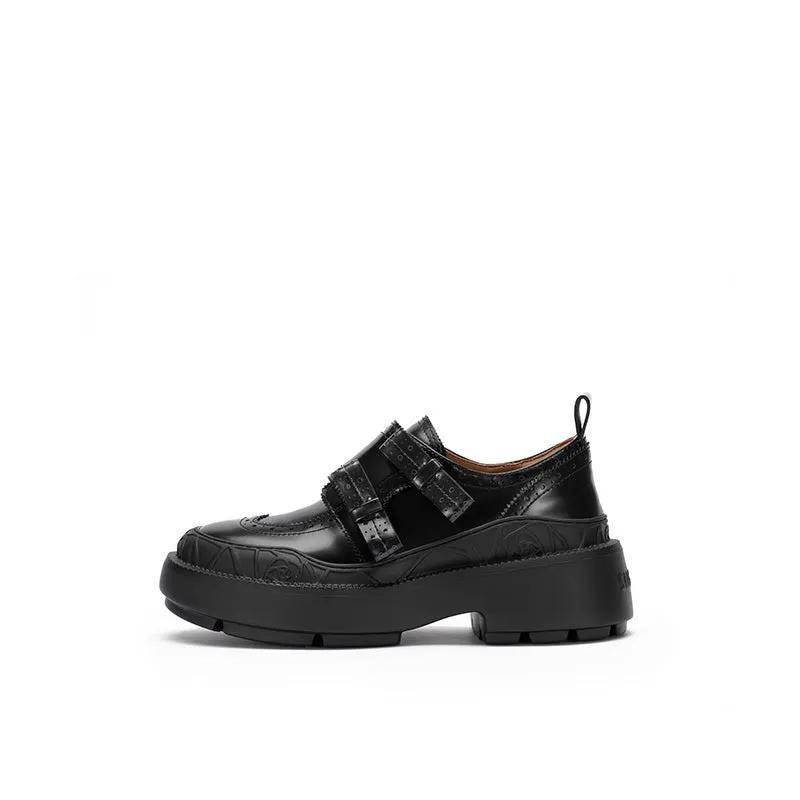 Rose Relief Brock Shoes Black