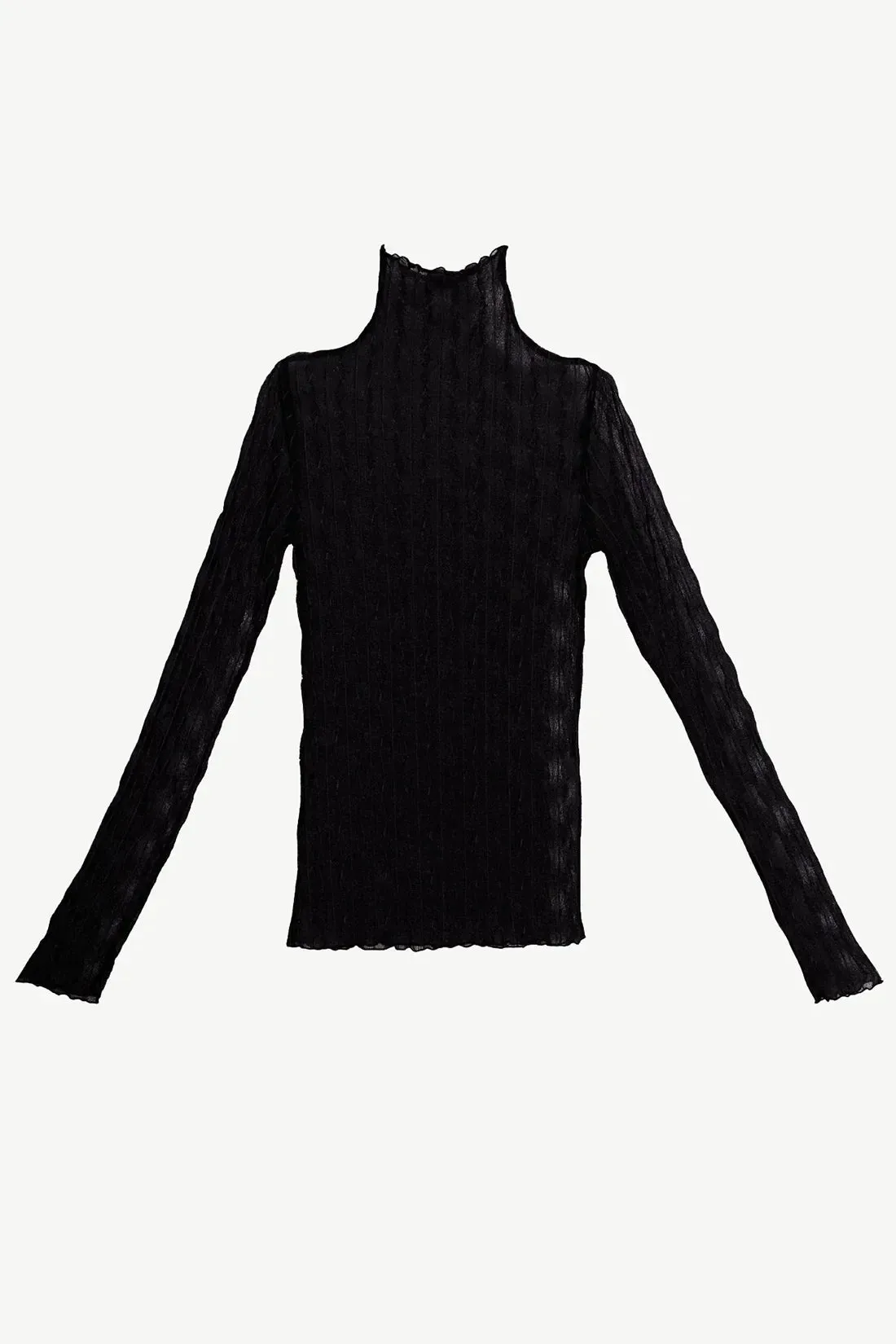 Second Skin - Ross Mock Neck Top - Black