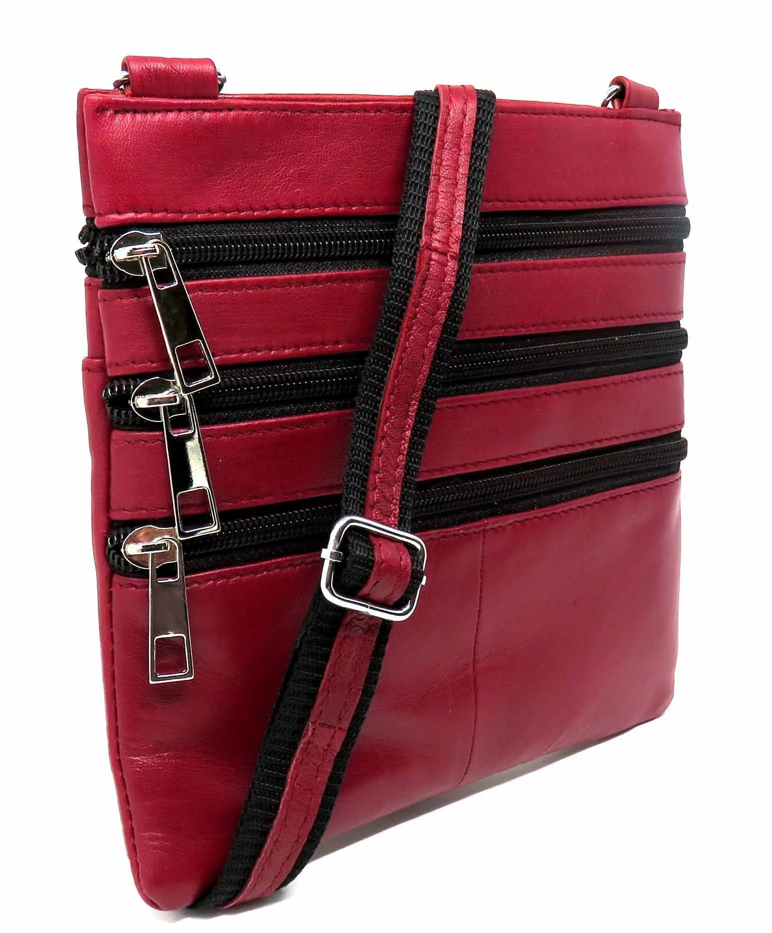 Slim Lightweight Leather Crossbody Purse