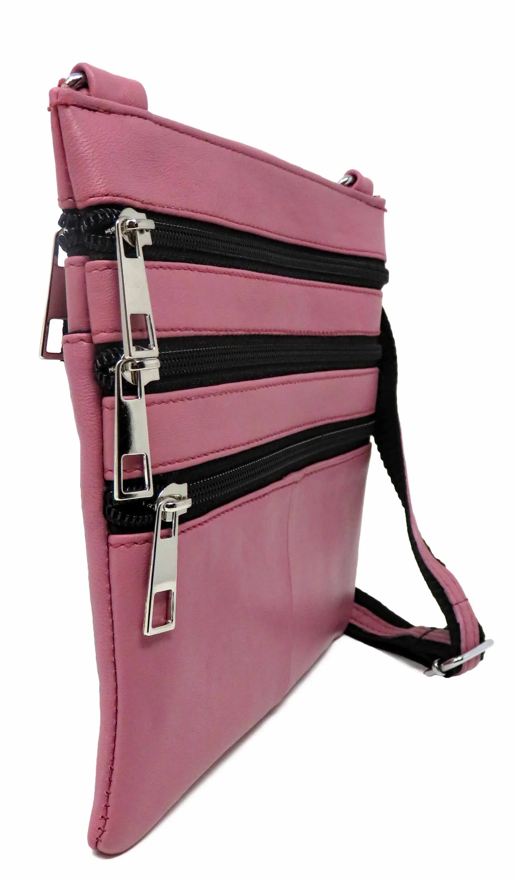 Slim Lightweight Leather Crossbody Purse