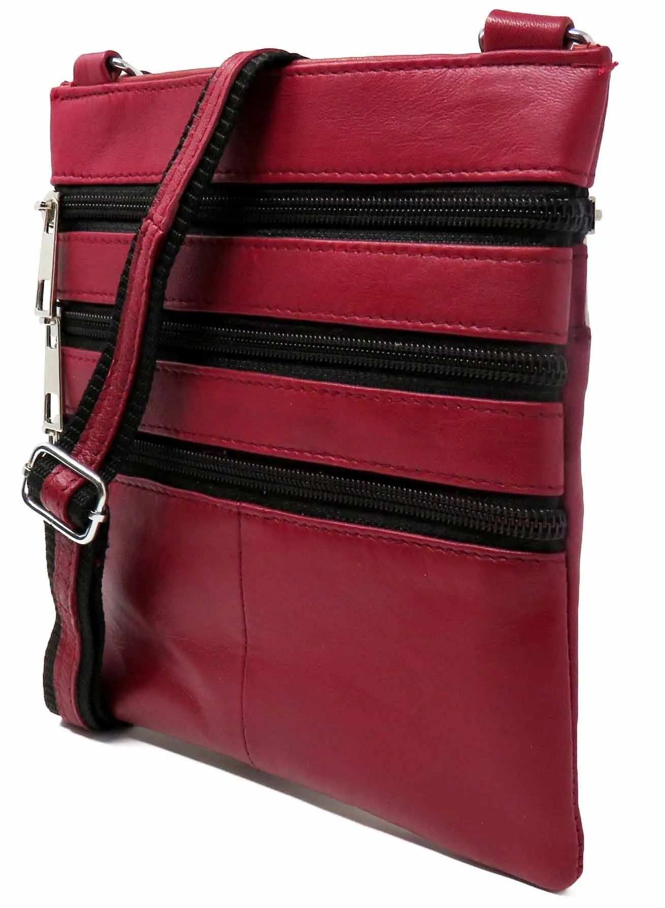 Slim Lightweight Leather Crossbody Purse