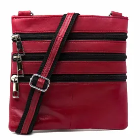 Slim Lightweight Leather Crossbody Purse