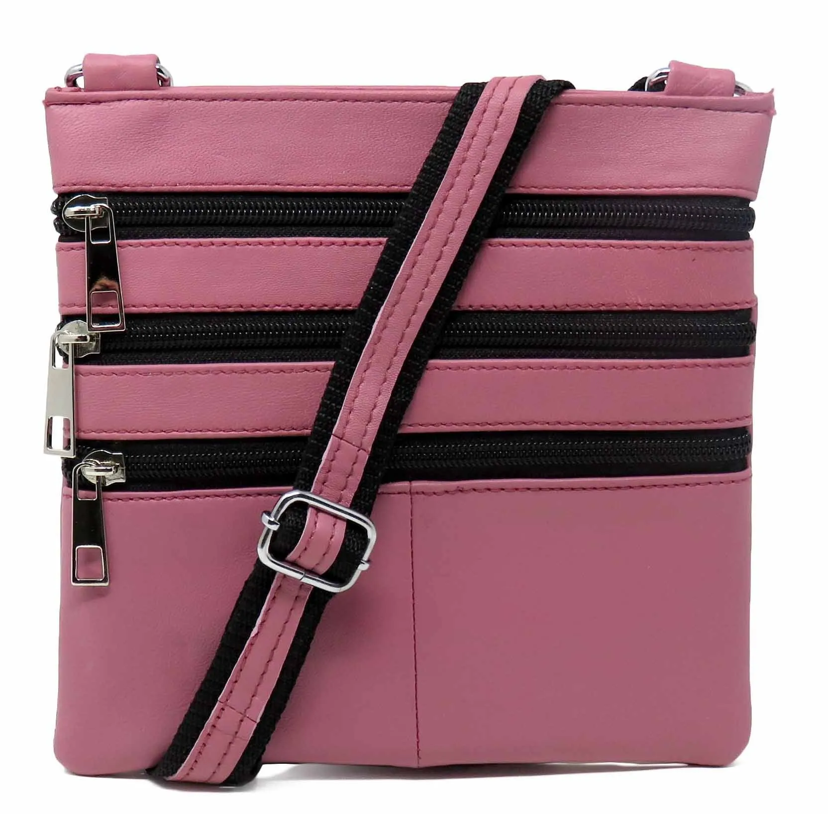 Slim Lightweight Leather Crossbody Purse