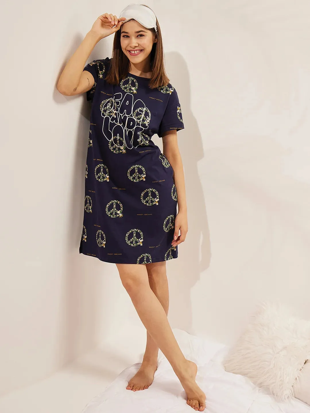 Snoopy Calm Short Dress