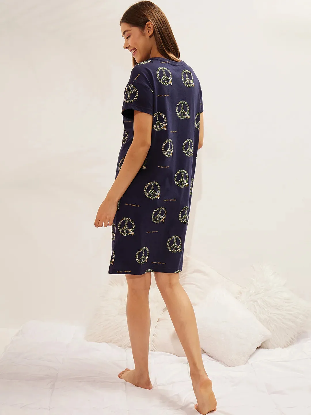 Snoopy Calm Short Dress