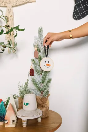 Snowman Embroidery Ornament