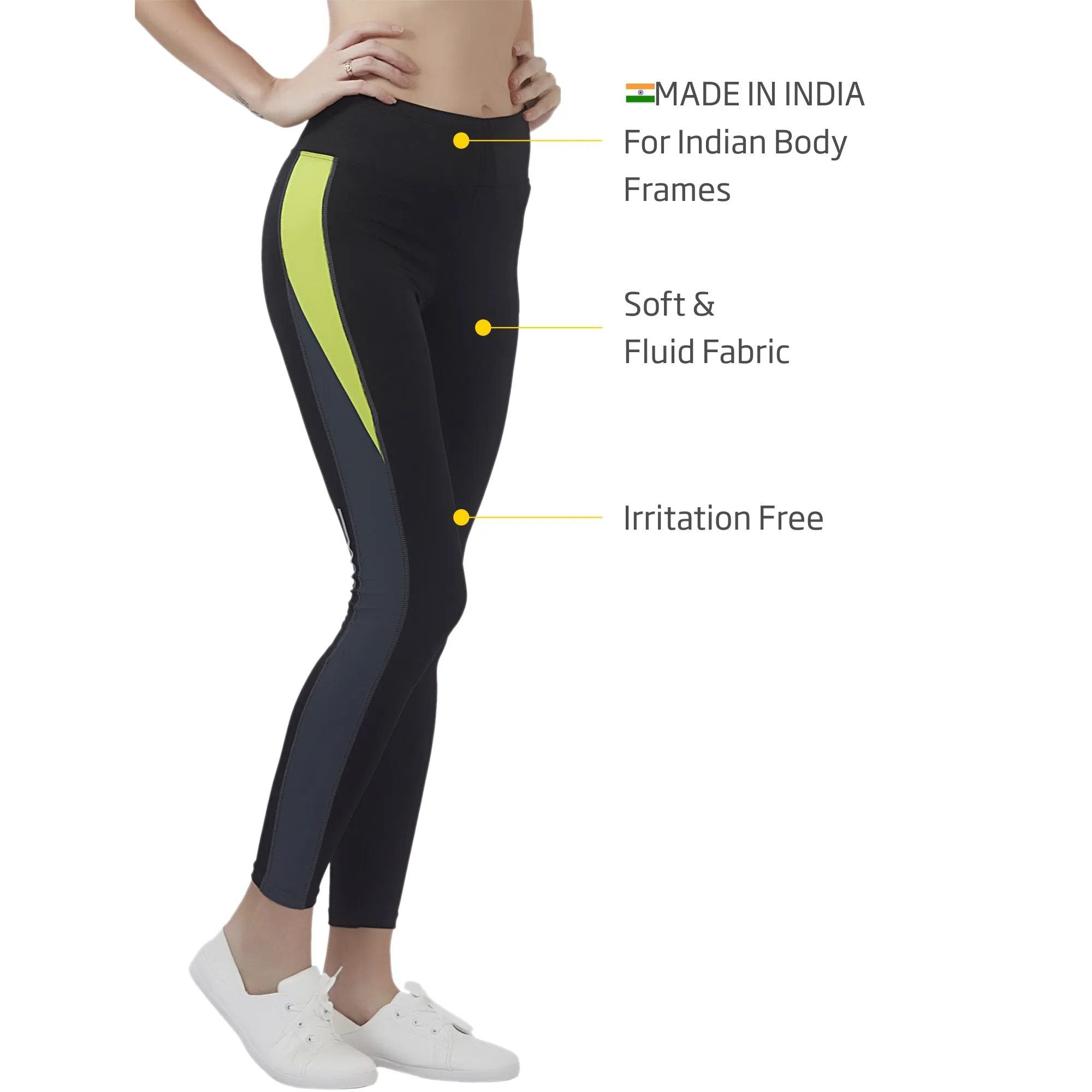 The Boost Women LEGGING (High Rise Waistband with hydro-dry Tech)