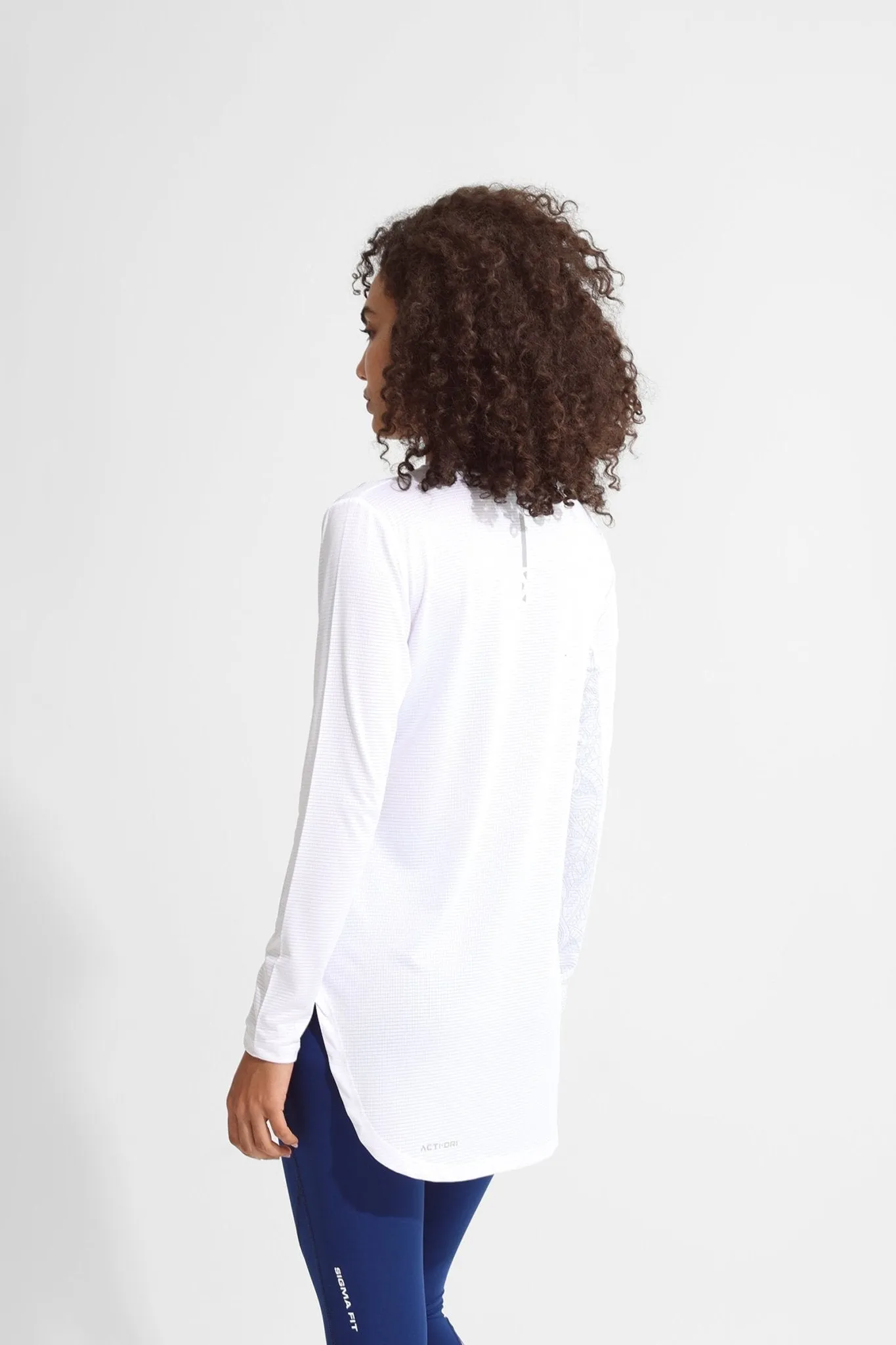 White Basic Women Long Sleeve