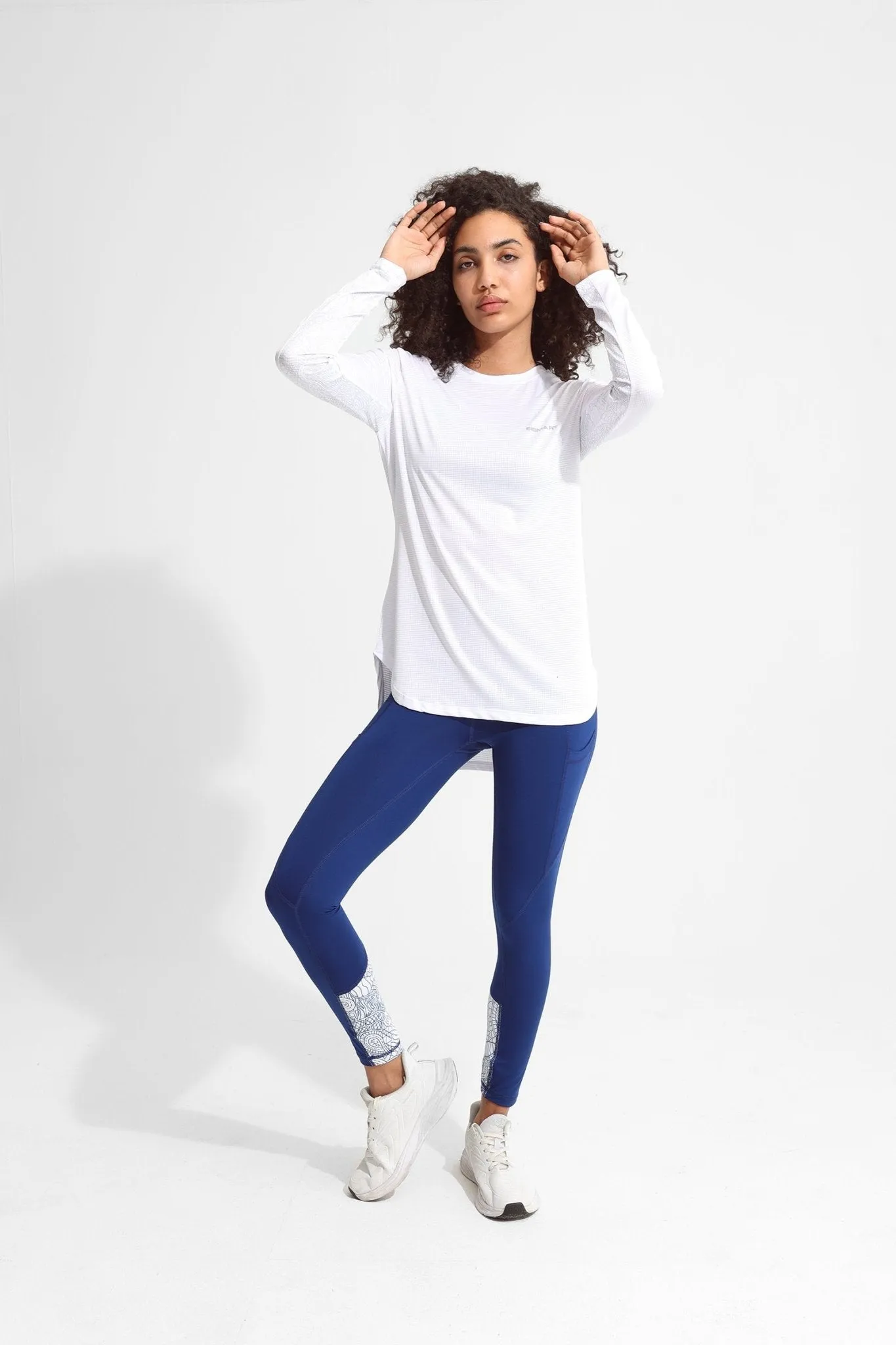 White Basic Women Long Sleeve