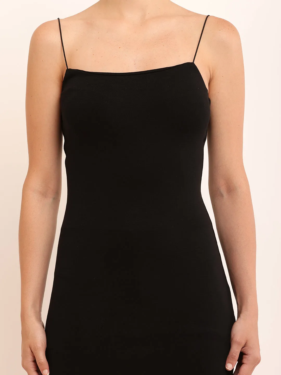 Women Black Mini Bodycon Dress