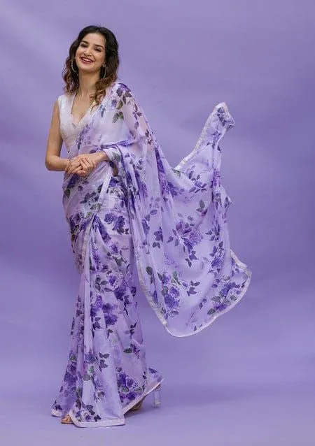 Women Designer Floral Printed Saree