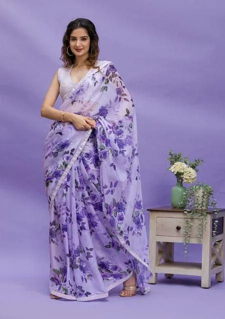 Women Designer Floral Printed Saree