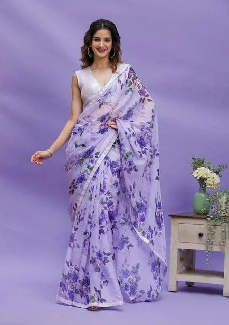 Women Designer Floral Printed Saree