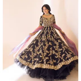 Women Embroidery Anarkali Gown