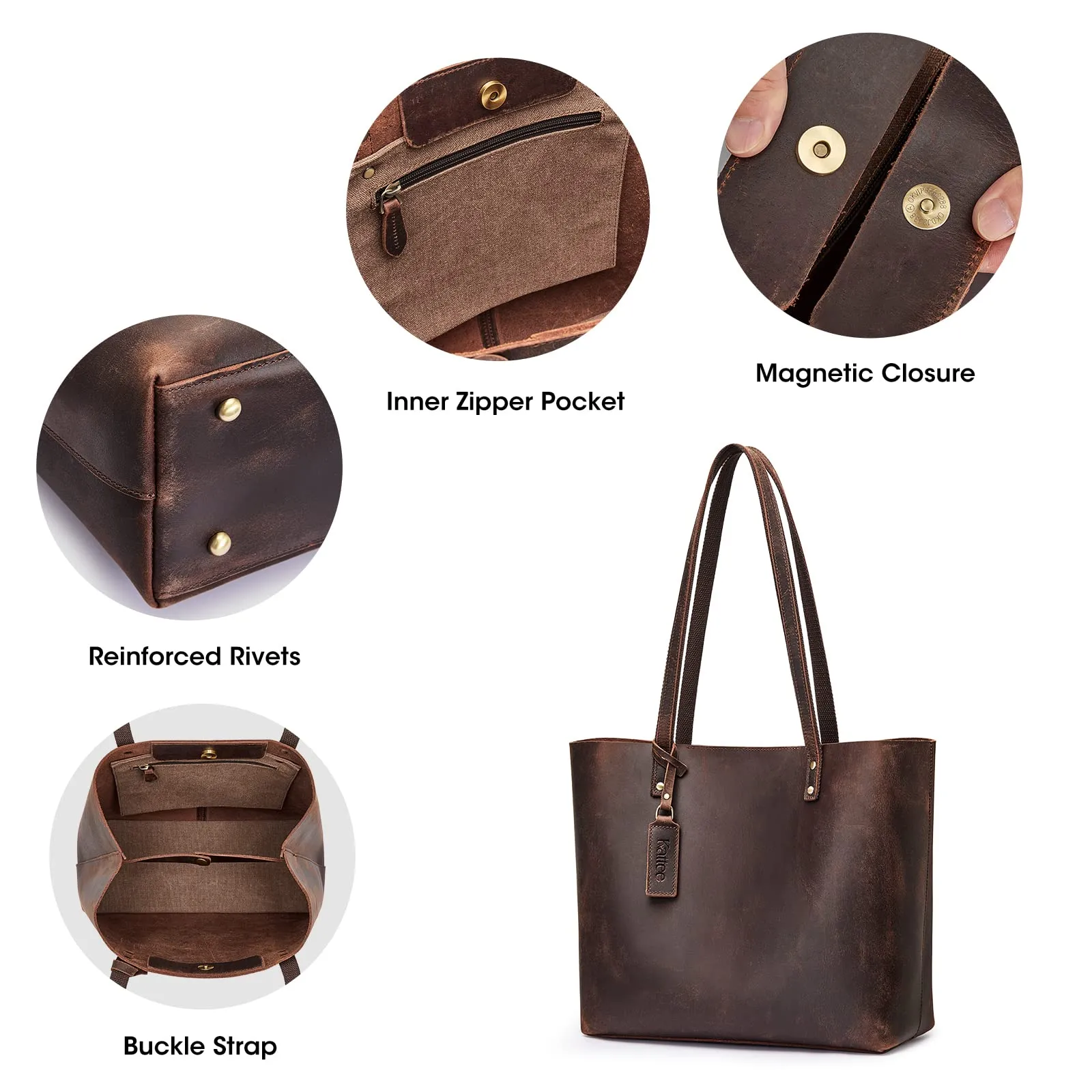 Women Leather Totes Set 3pcs