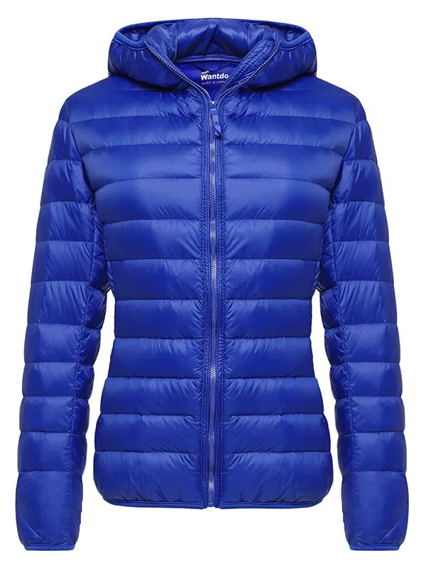 Women's Packable Down Jacket Ultra Lightweight Puffer Coat Short With Hood ThermoLite I