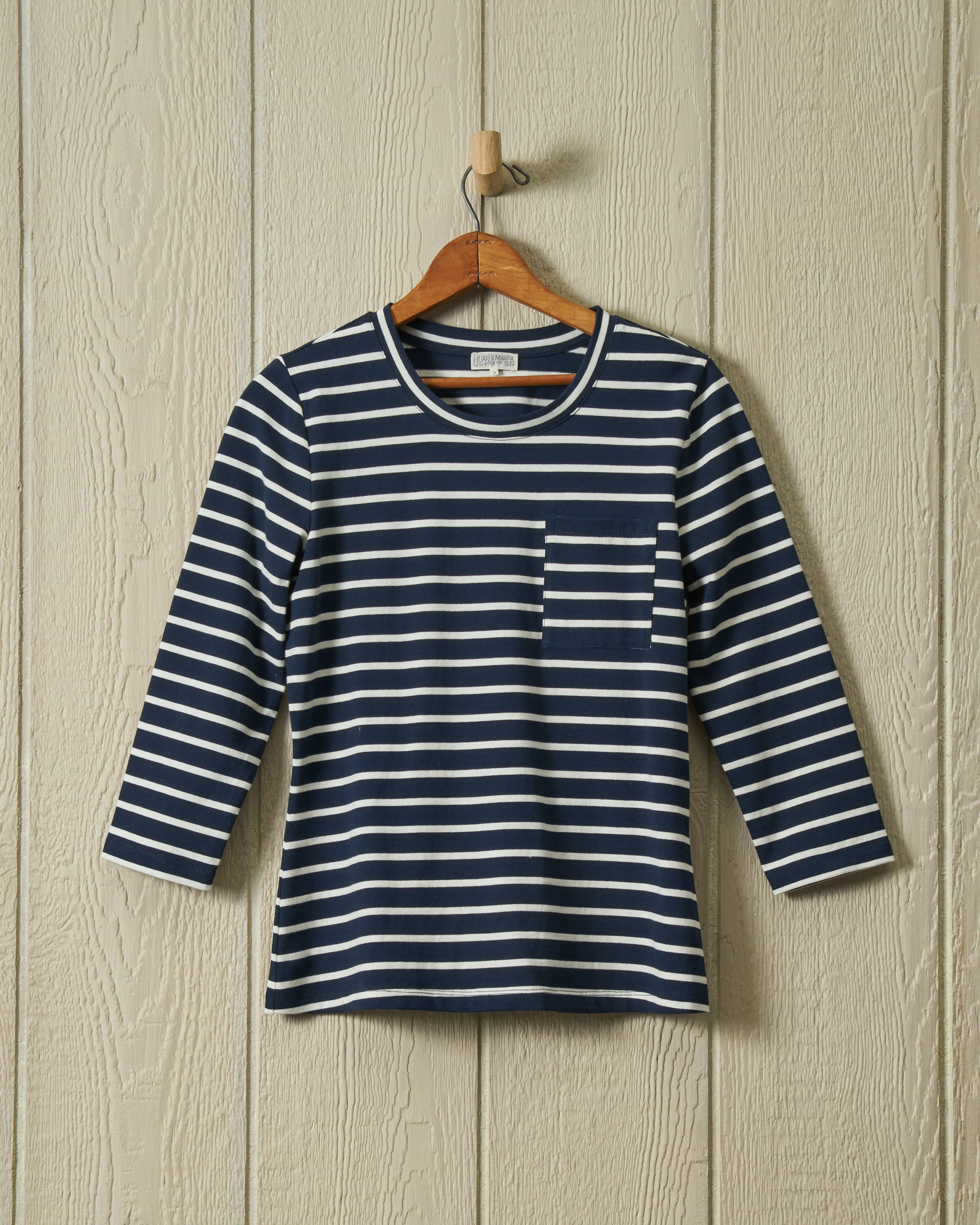 Women's Seafarer Tee in Navy/White